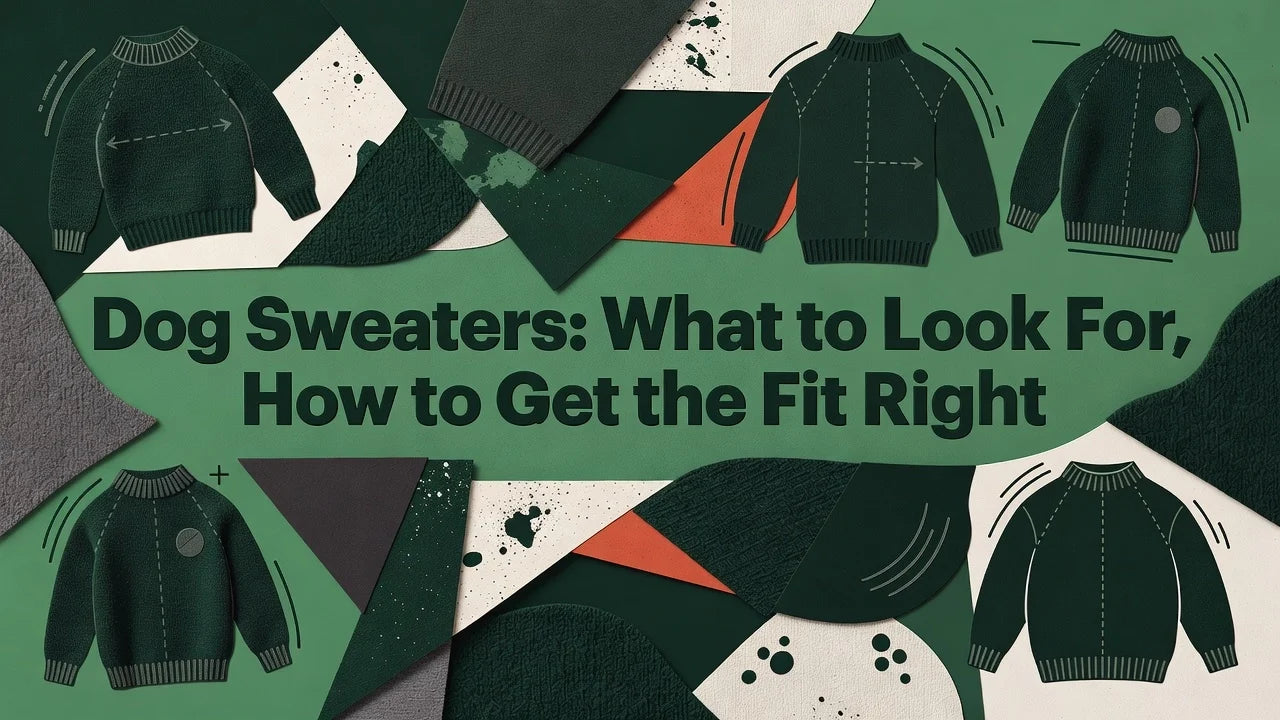 Professional header image for list-based article: Dog Sweaters: What to Look For, How to Get the Fit Right