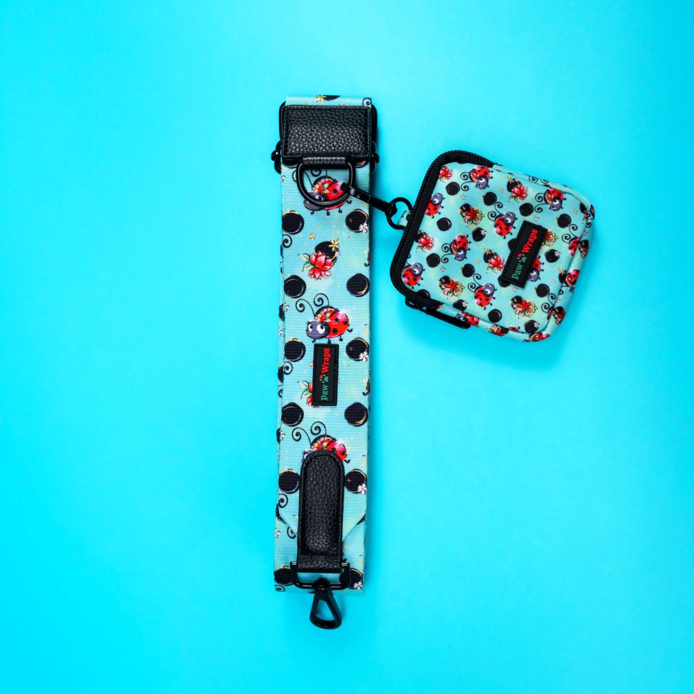Cosy Winter Ladybird Dog Walking Bag Strap