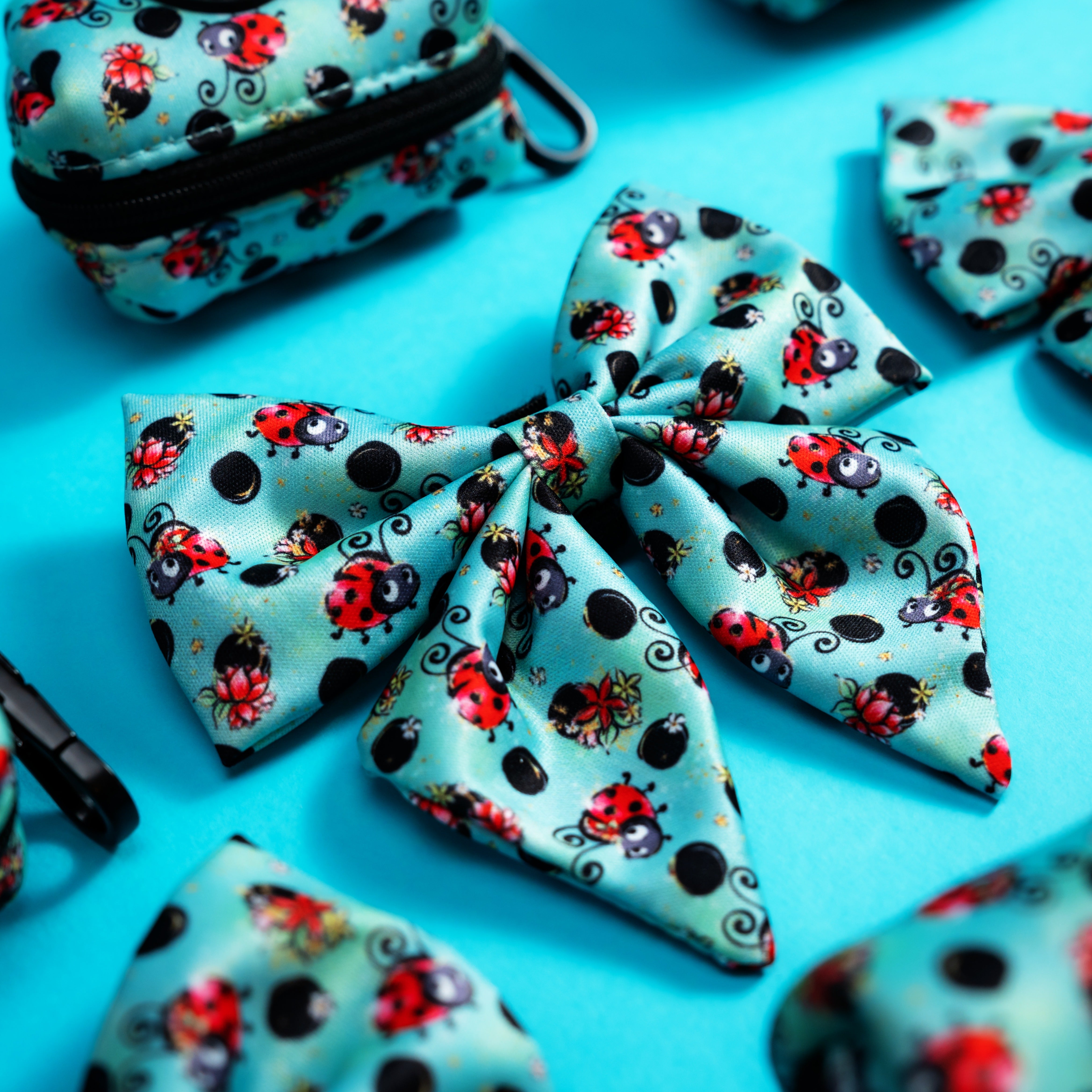 Cosy Winter LadyBird Sailor Dog Bow Tie