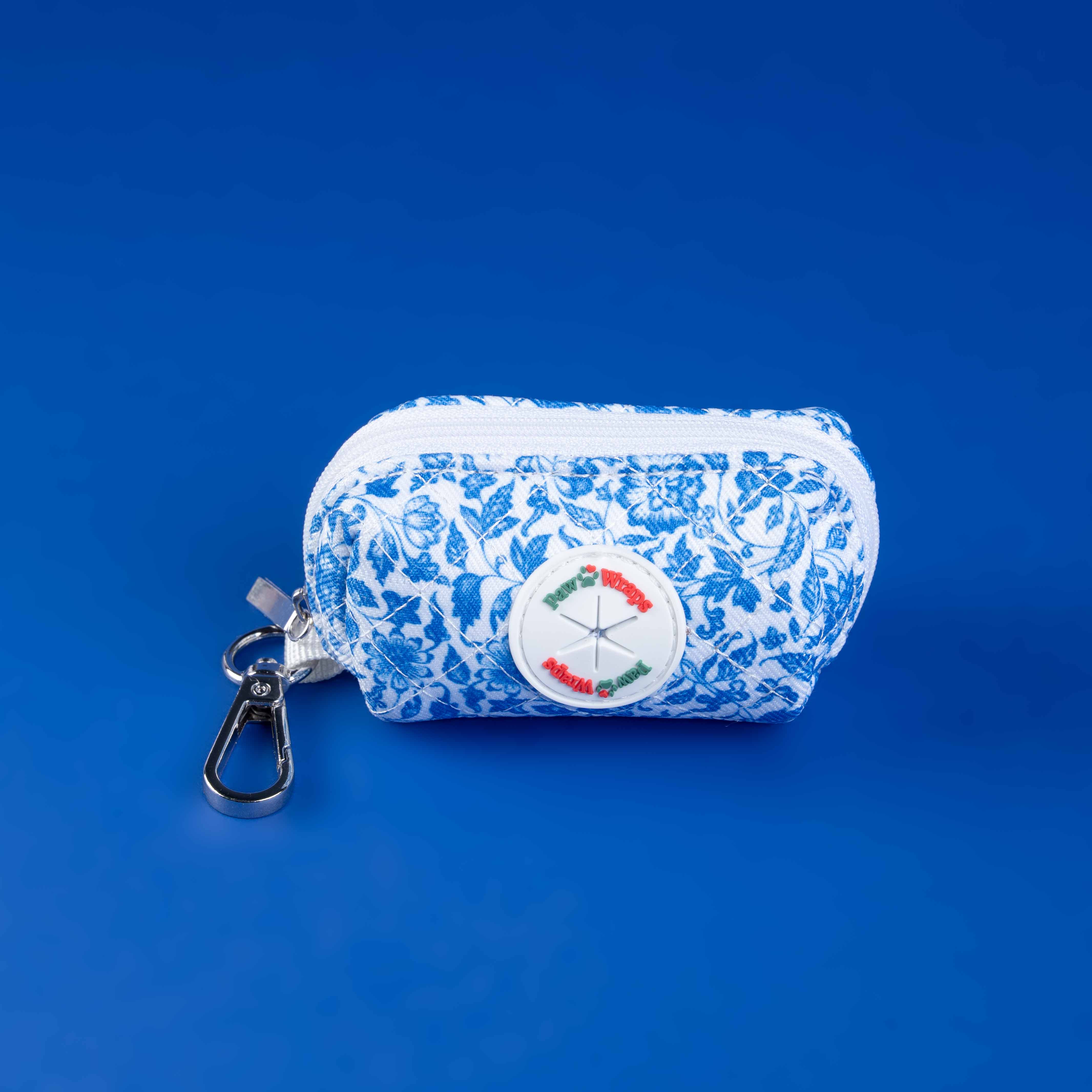 Paw Wraps Blue Toile de Jouy Poop Bag Holder