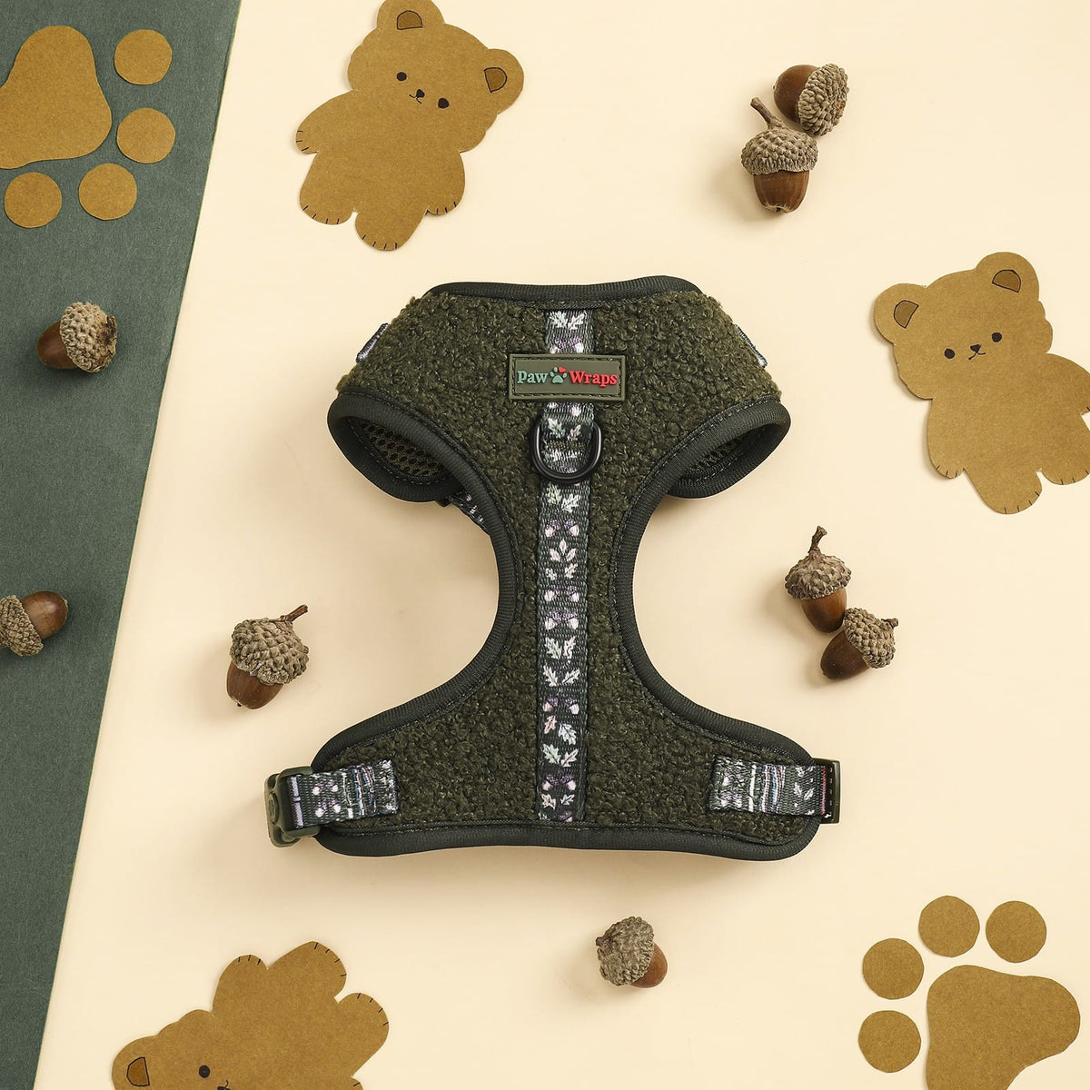 Paw Wraps Dog Harness XS Forest Teddy Nutkin Harness