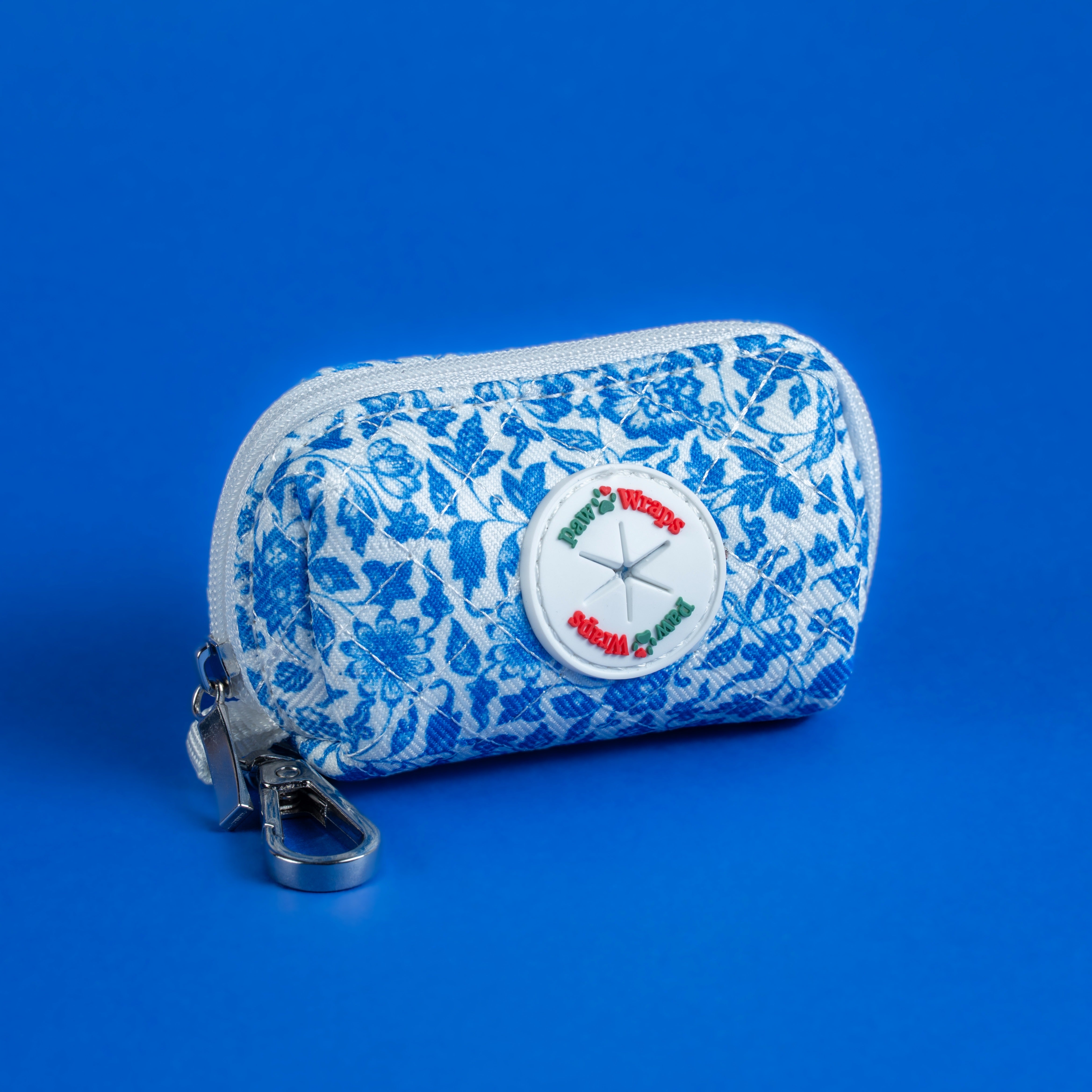 Paw Wraps Blue Toile de Jouy Poop Bag Holder