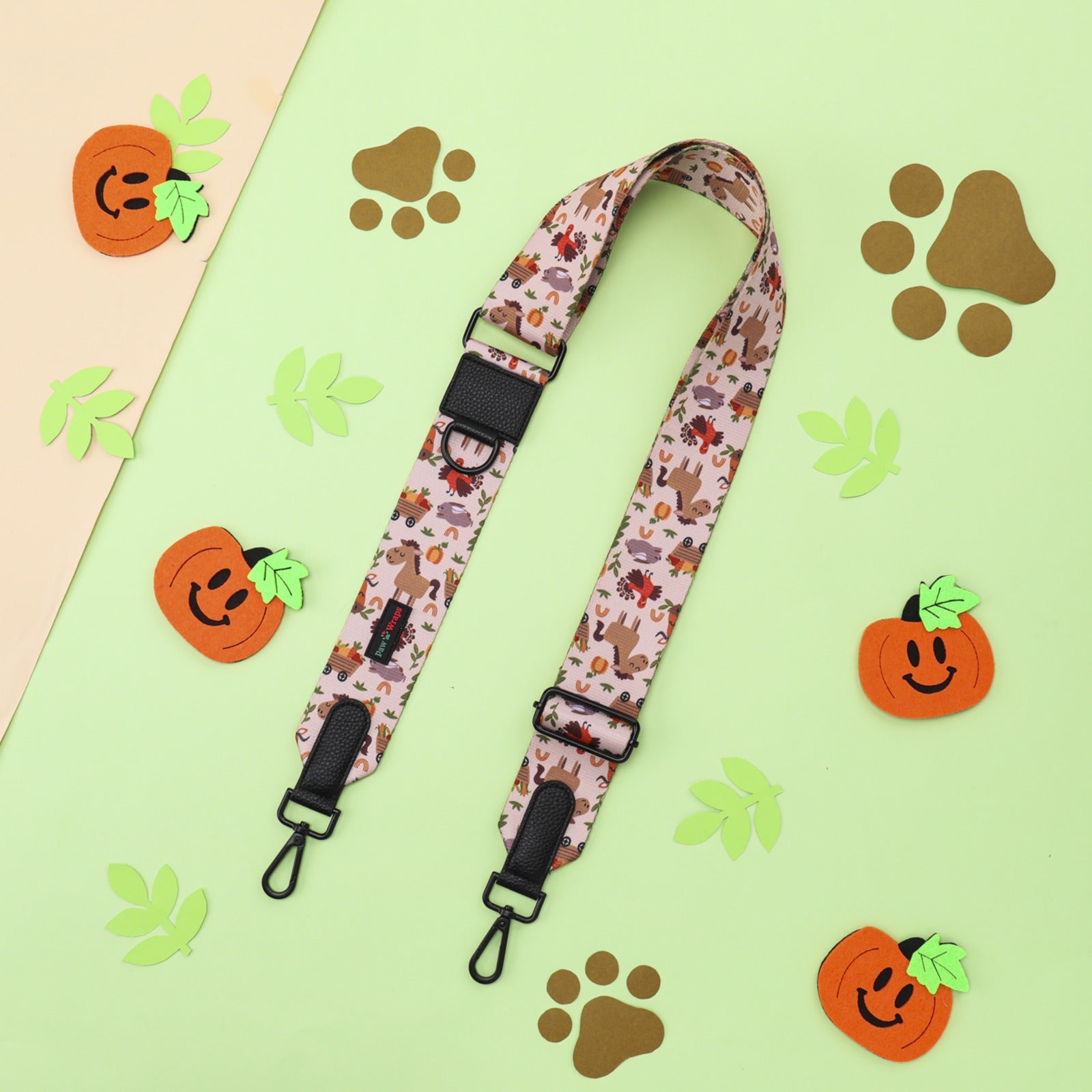 Paw Wraps Dog Walking Bag Strap Whimsical Farm Dog Walking Bag Strap