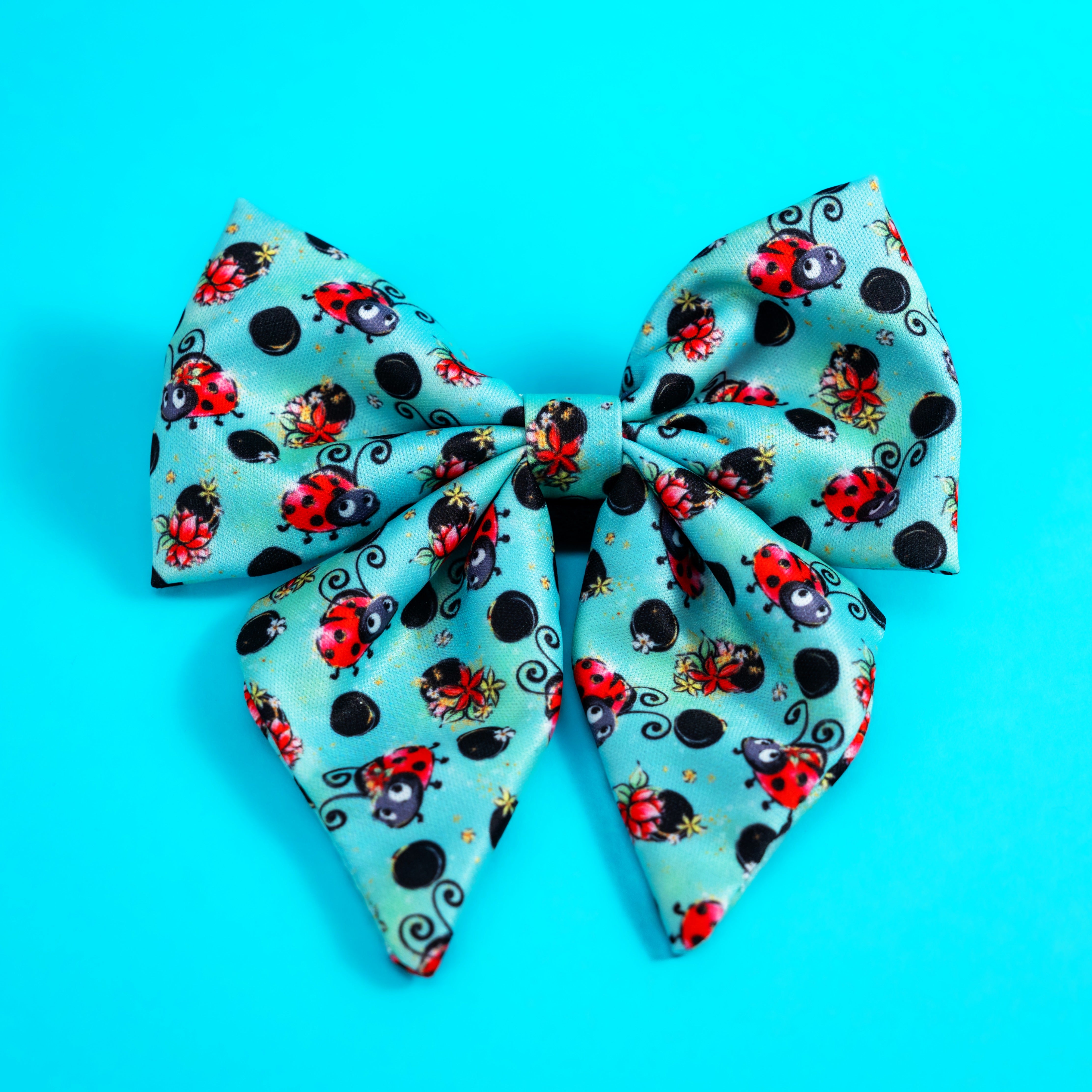 Cosy Winter LadyBird Sailor Dog Bow Tie