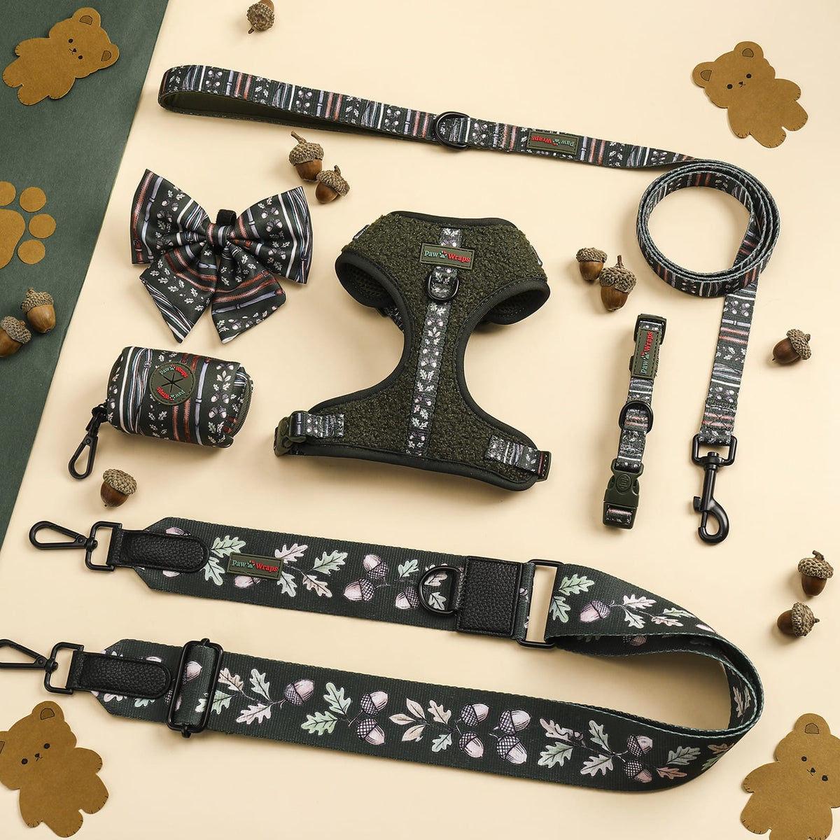 Paw Wraps Poop Bag Holder Forest Teddy Nutkin Poop Bag Holder