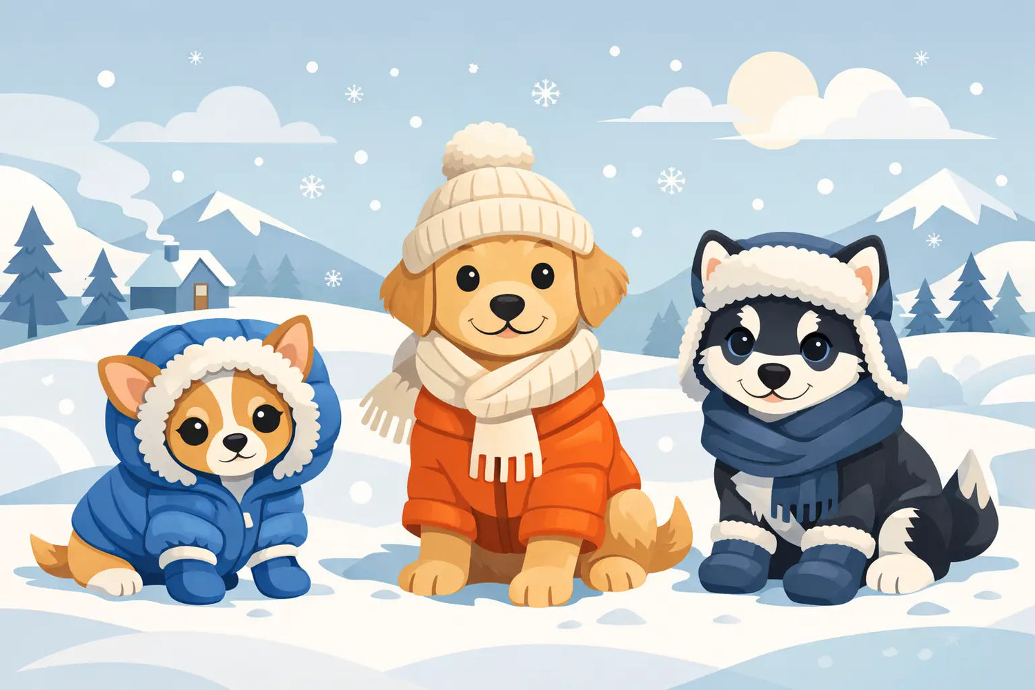 How to Dress Puppies Warmly in Winter