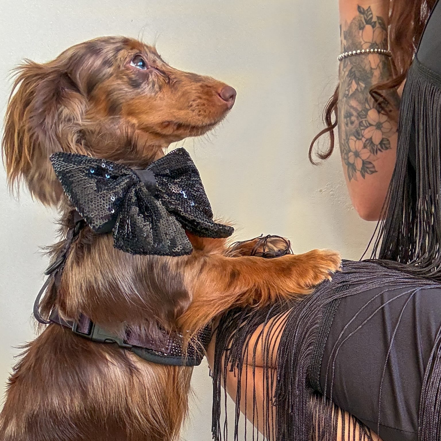 Sequinned Sailor Bow