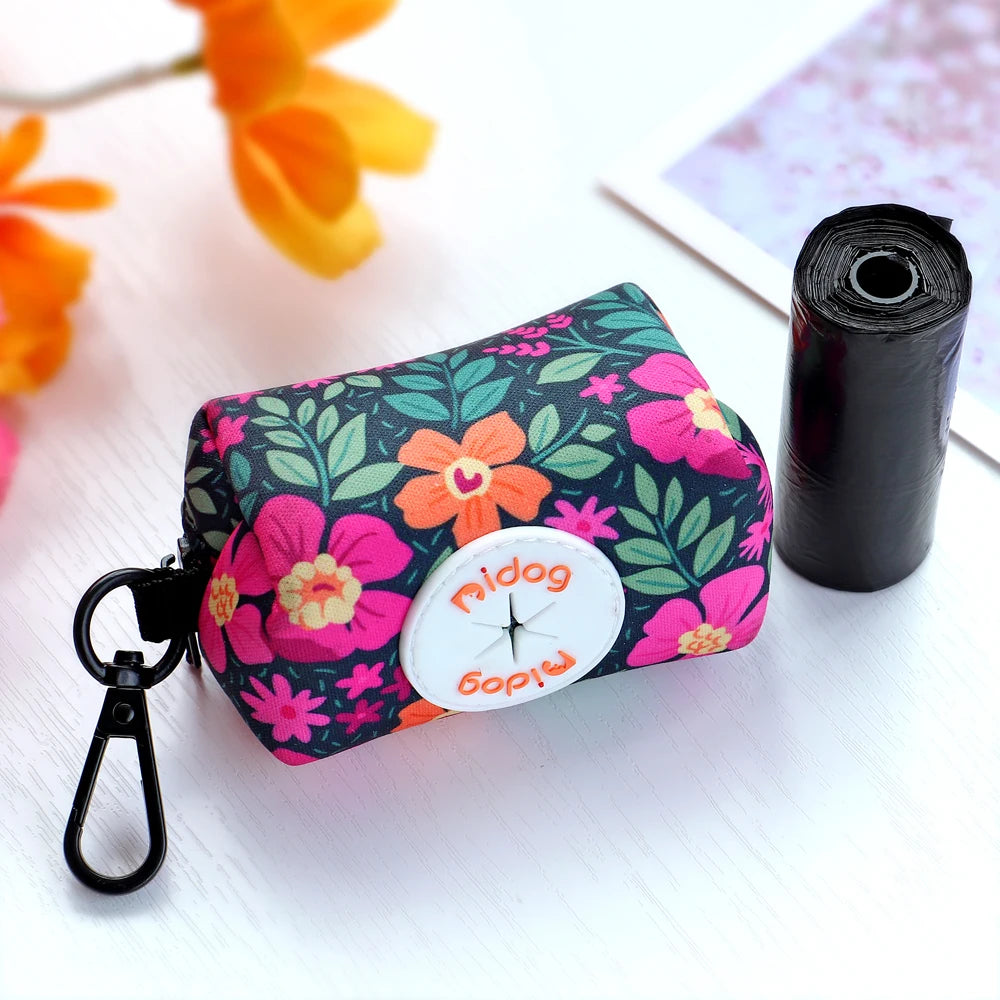 Fresh Spring Printed Dog Poop Bag Holder