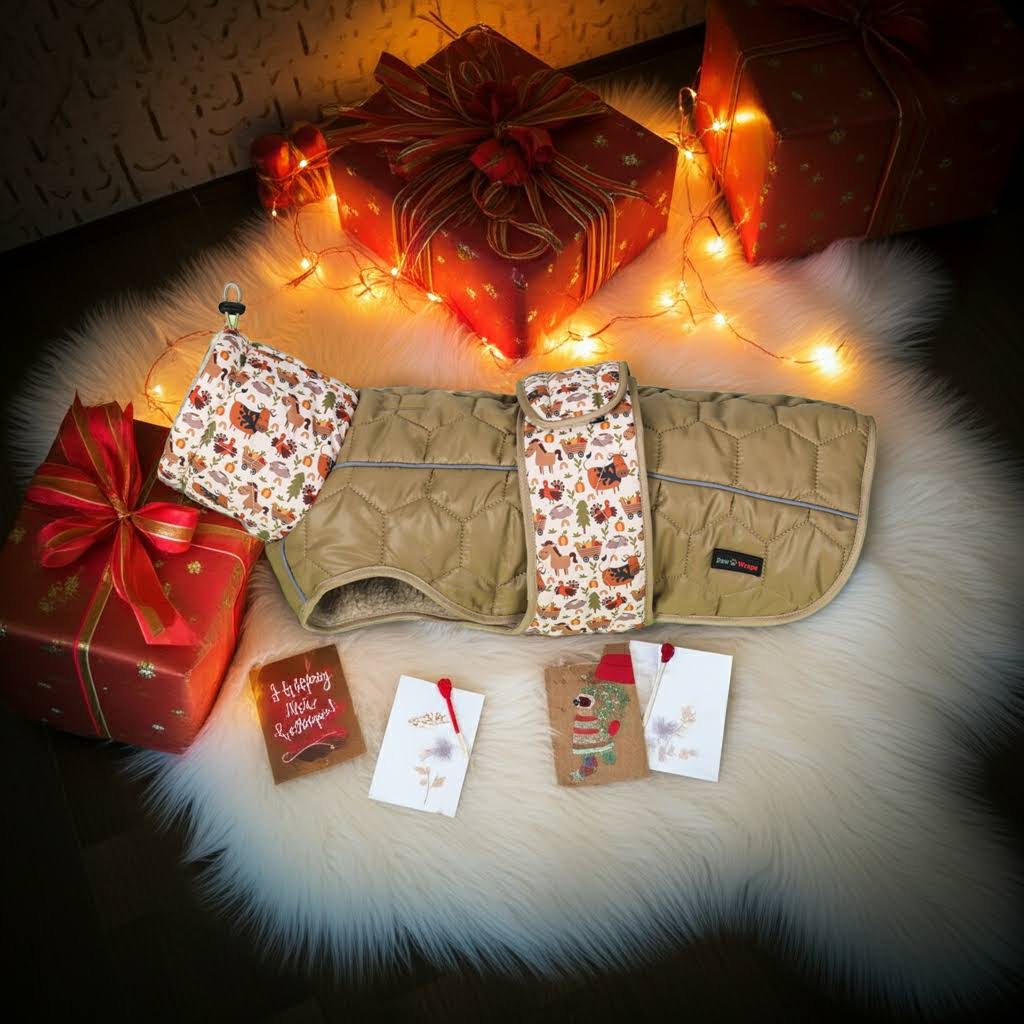 Waterproof Padded Dog Coat Whimsical Farm