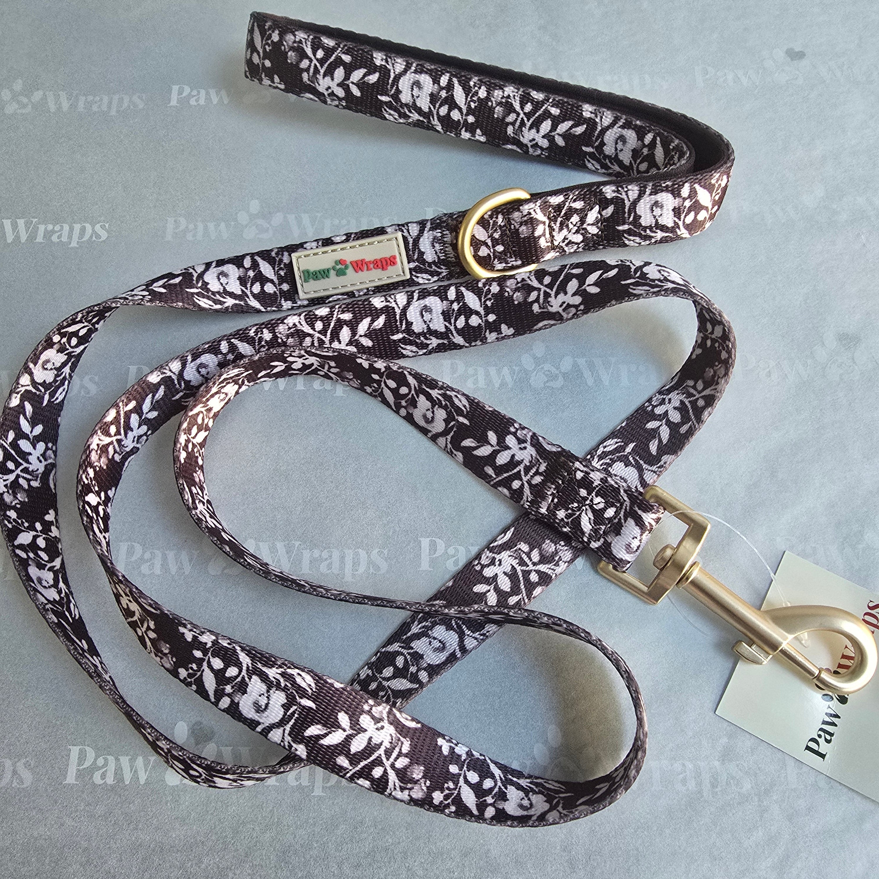Paw Wraps Dog Lead Choco Teddy Floral Lead